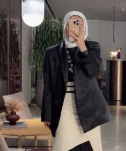 Alternative view of silk blazer