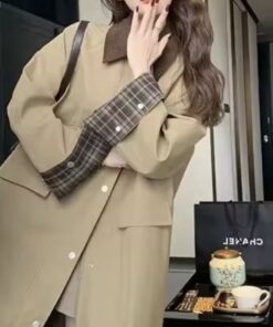 Alternative view of Khaki trench coat