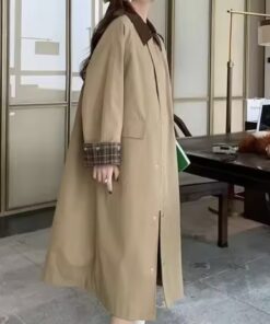 Khaki trench coat