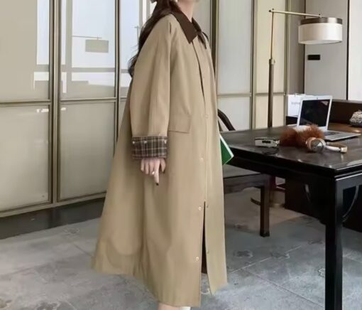 Khaki trench coat