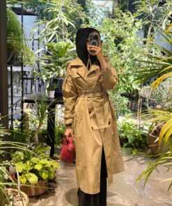 Alternative view of Double belt coat