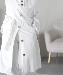 Alternative view of White trench coat