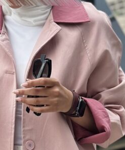 Alternative view of Pink coat